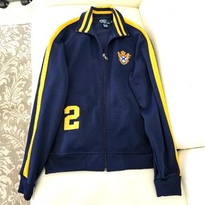 Polo by Ralph Lauren zip up cotton-polyesyer soccer type jacket.